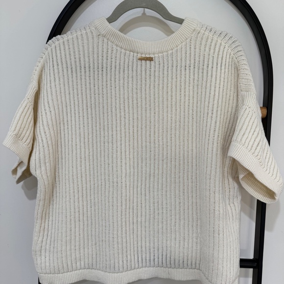 Michael Kors Yarn Knit Short Sleeve Sweater - Picture 3 of 5